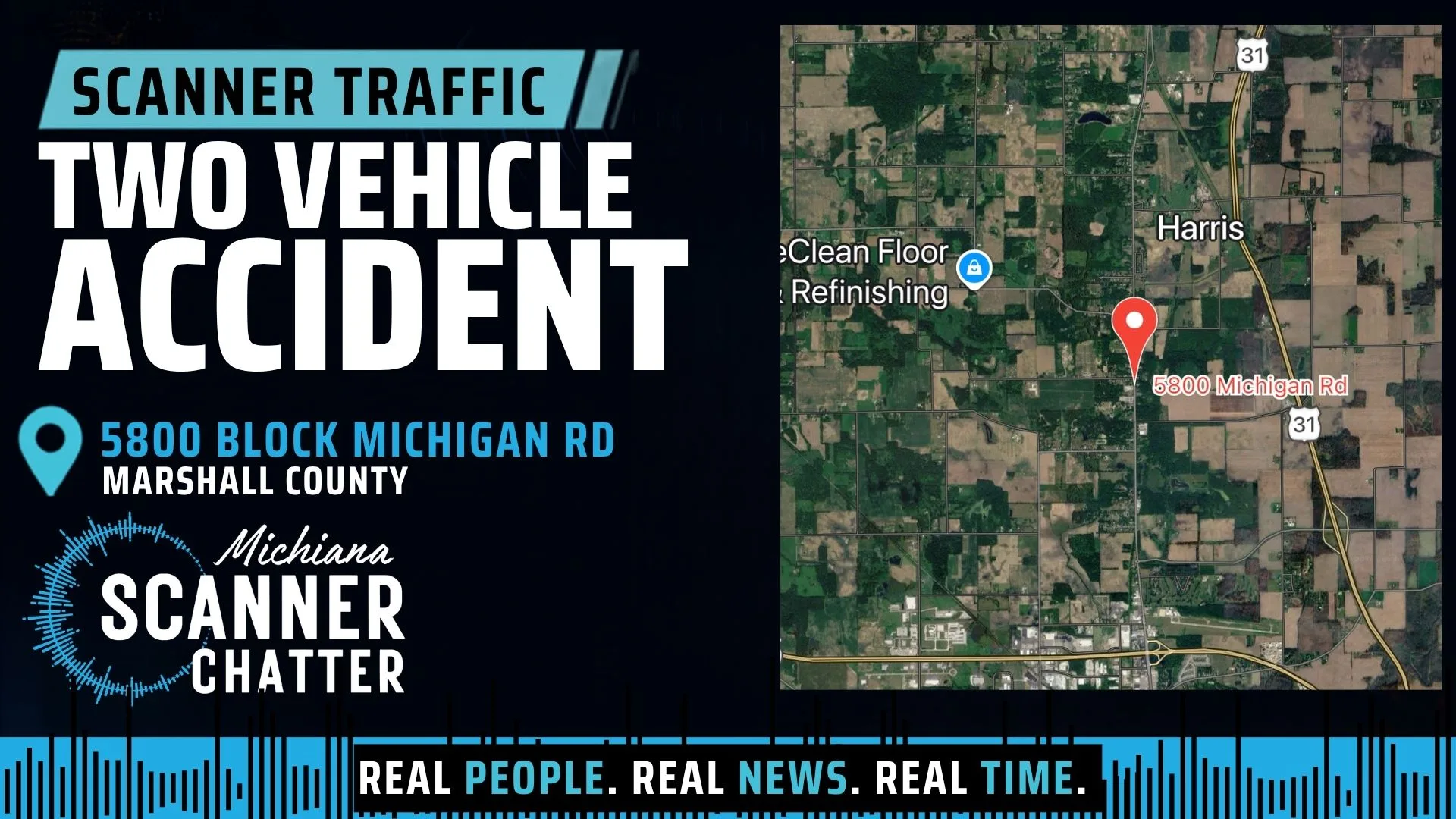 Location map for Two Vehicle Accident