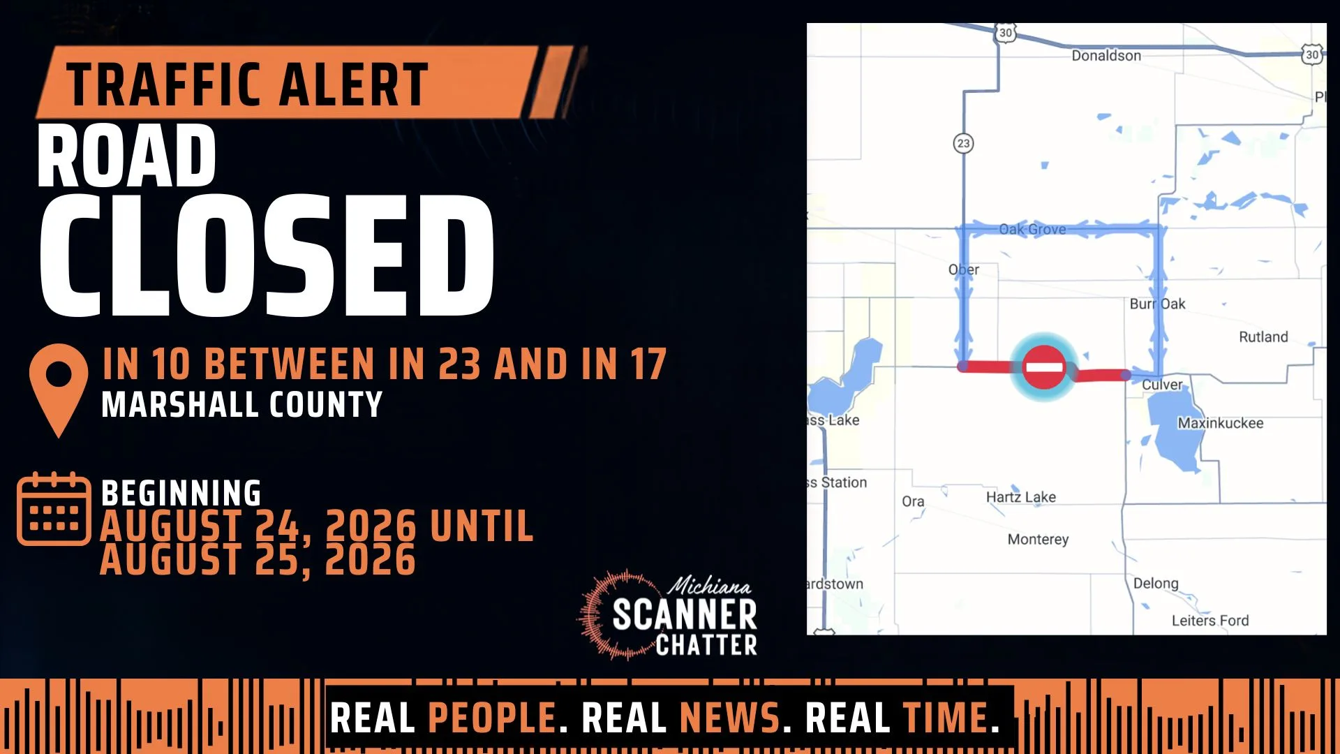 Location map for Road Closure