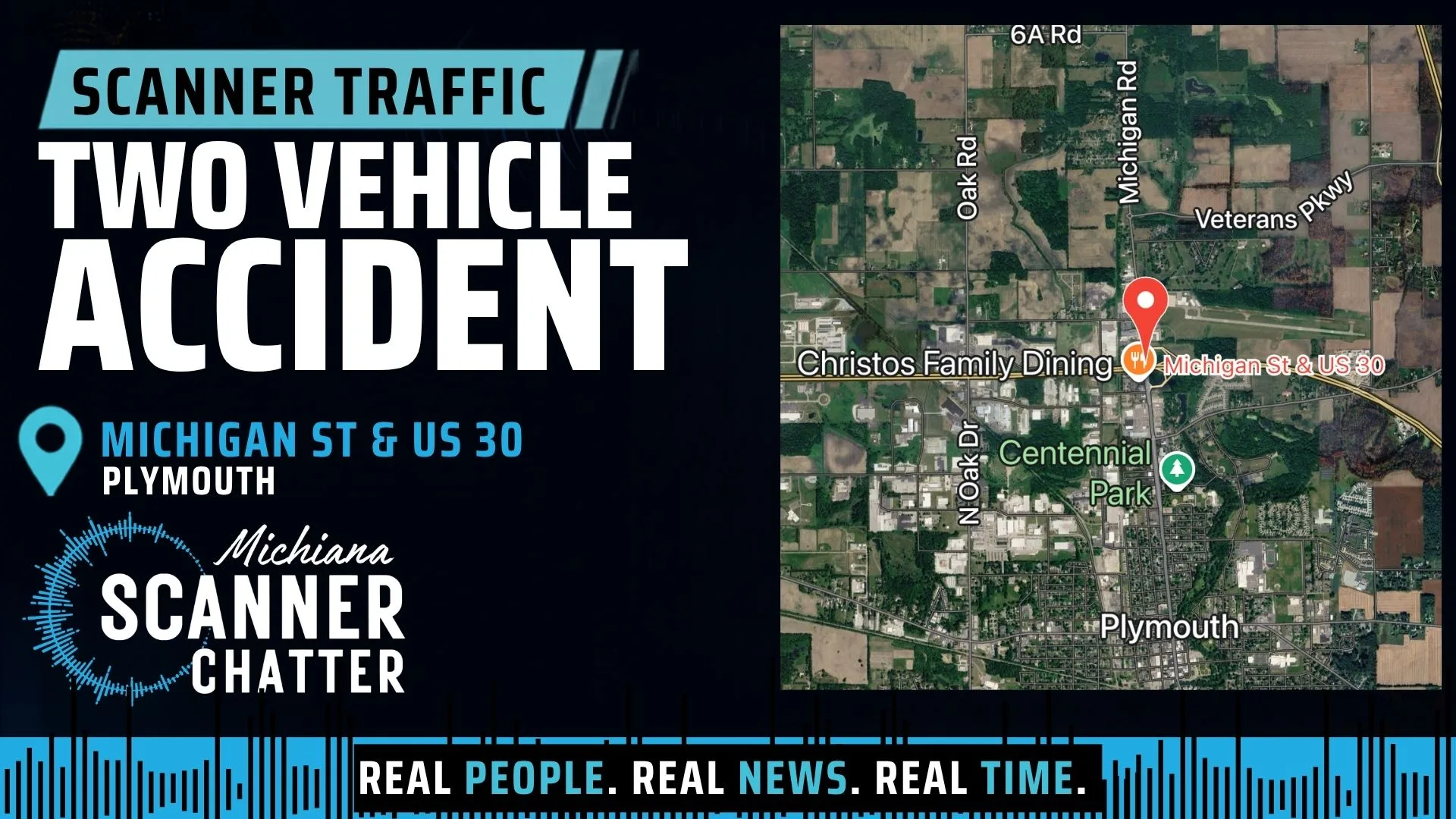 Location map for Two Vehicle Accident