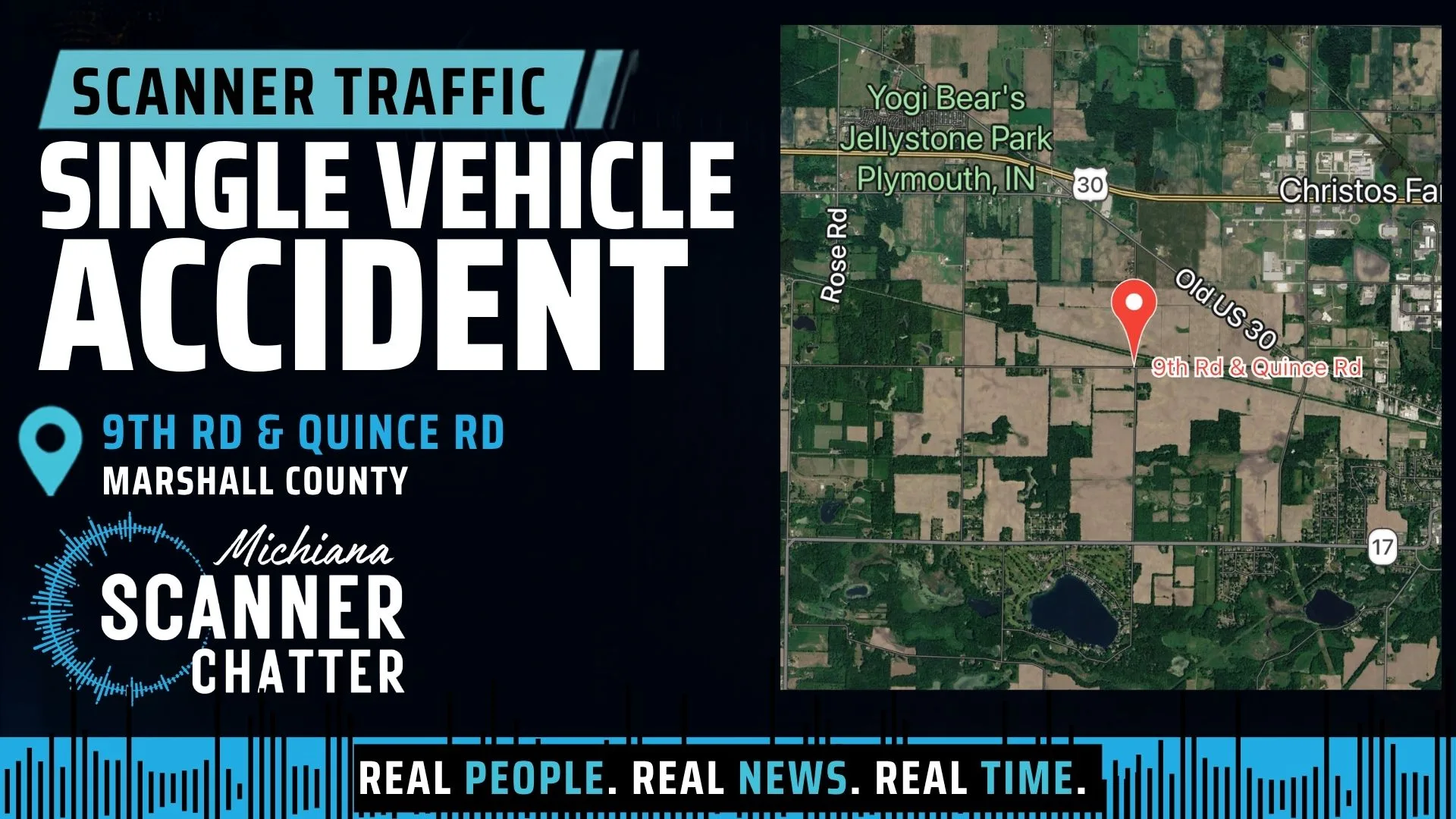 Location map for Single Vehicle Accident