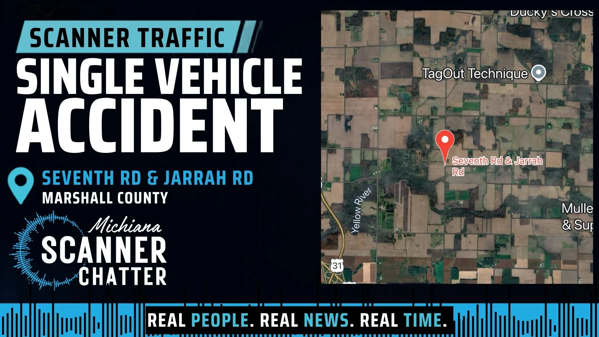 Location map for Single Vehicle Accident