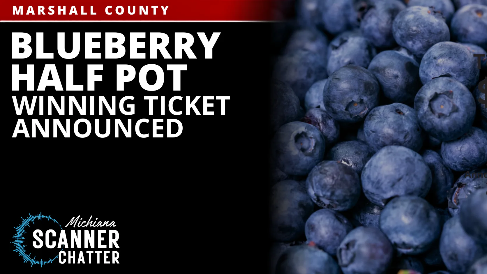 Blueberry Half Pot Winning Ticket Announced