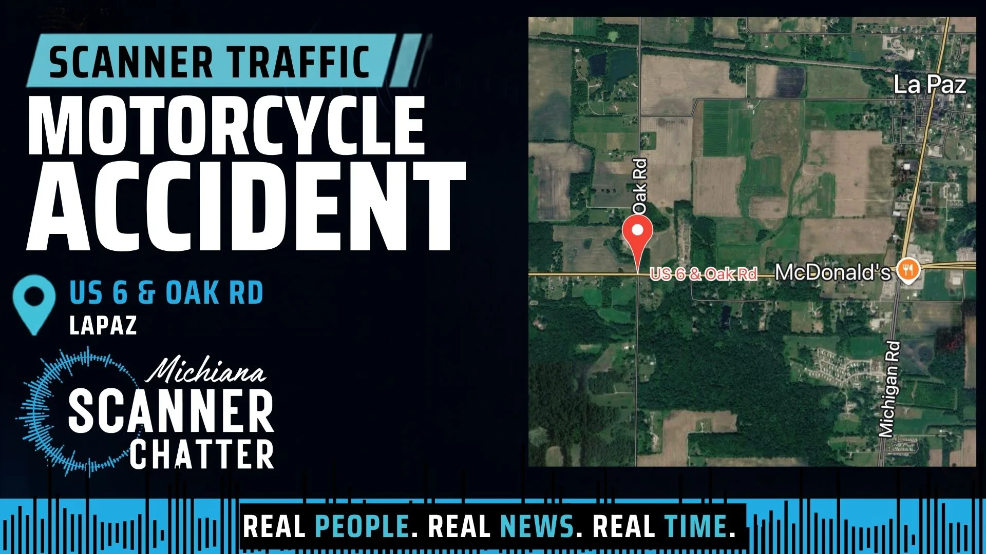 Location map for Motorcycle Accident