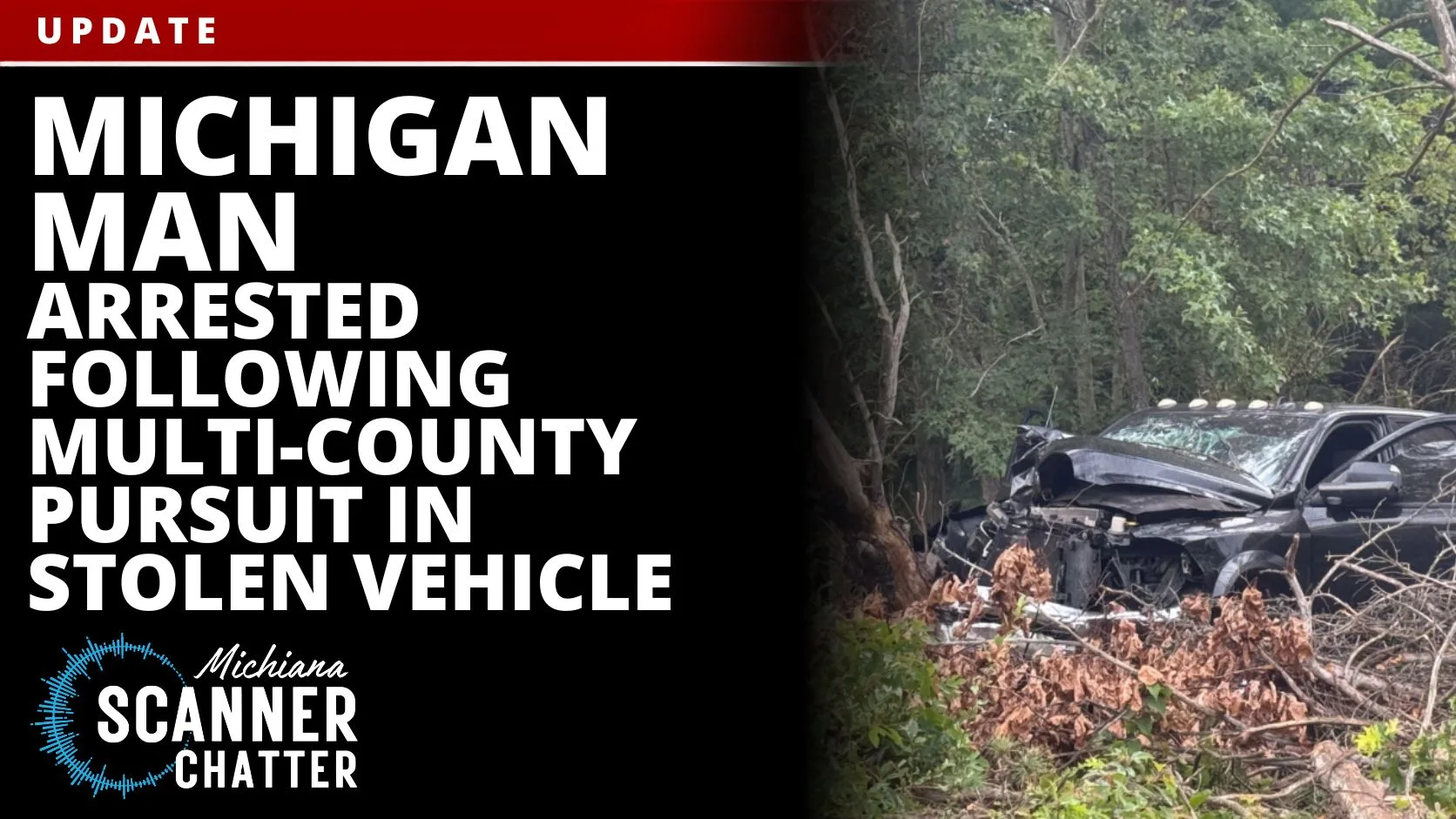 Michigan Man Arrested Following Multi-County Pursuit in Stolen Vehicle