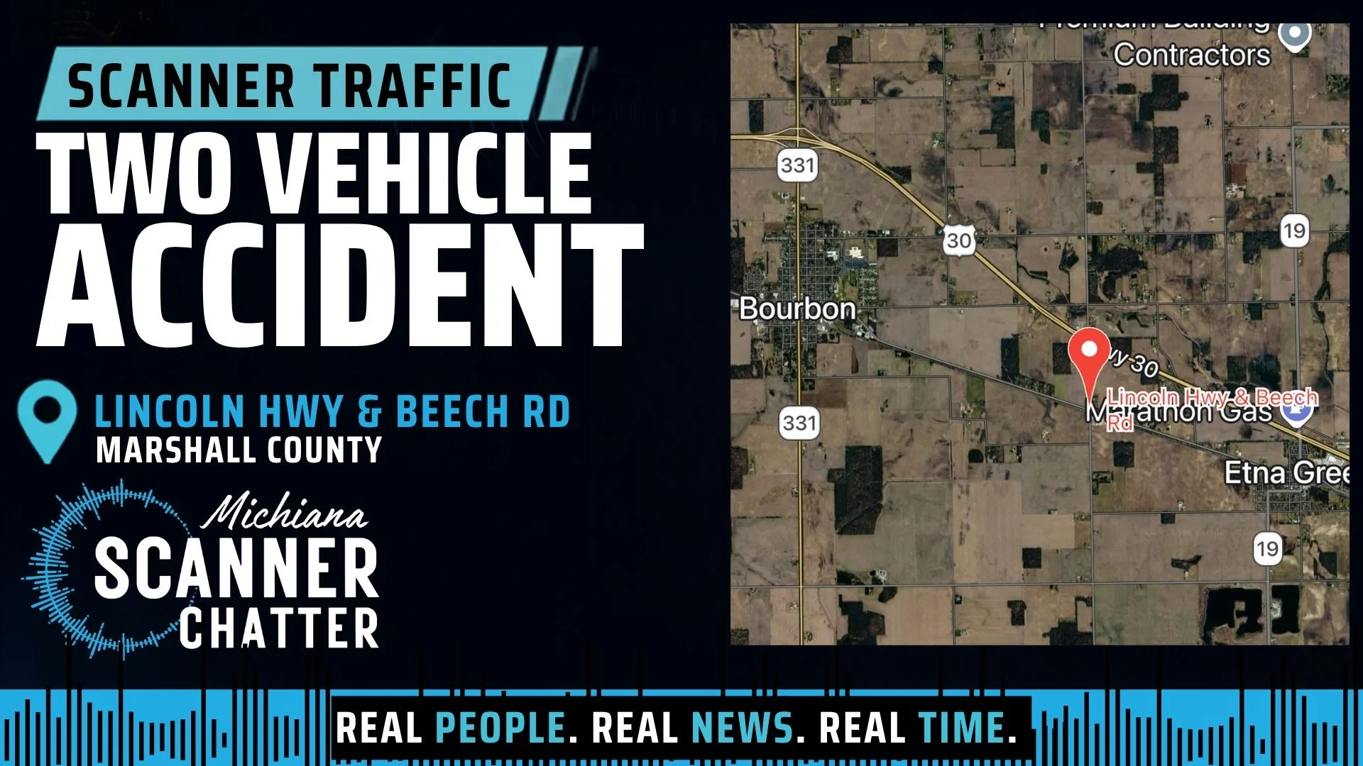 Location map for Two Vehicle Accident