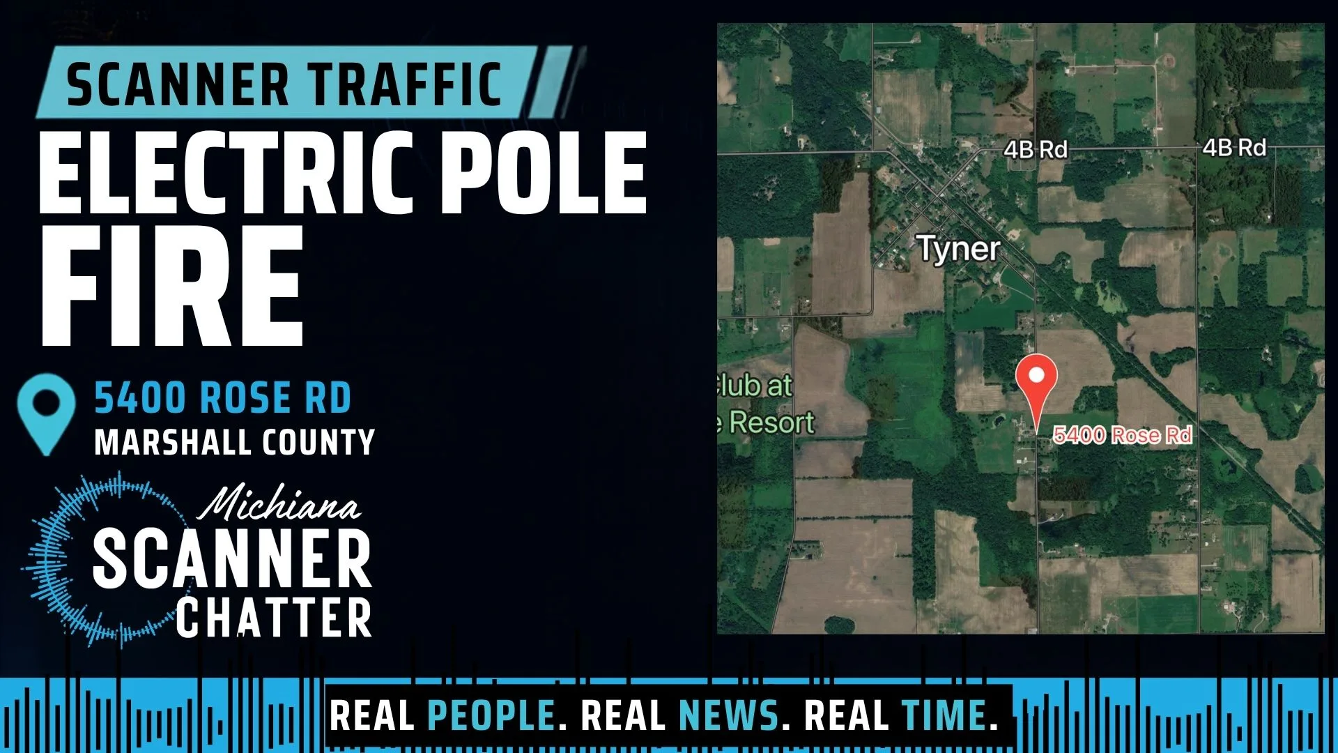 Location map for Electric Pole Fire