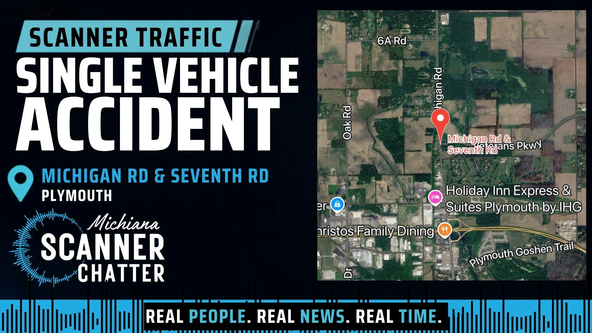Location map for Single Vehicle Accident