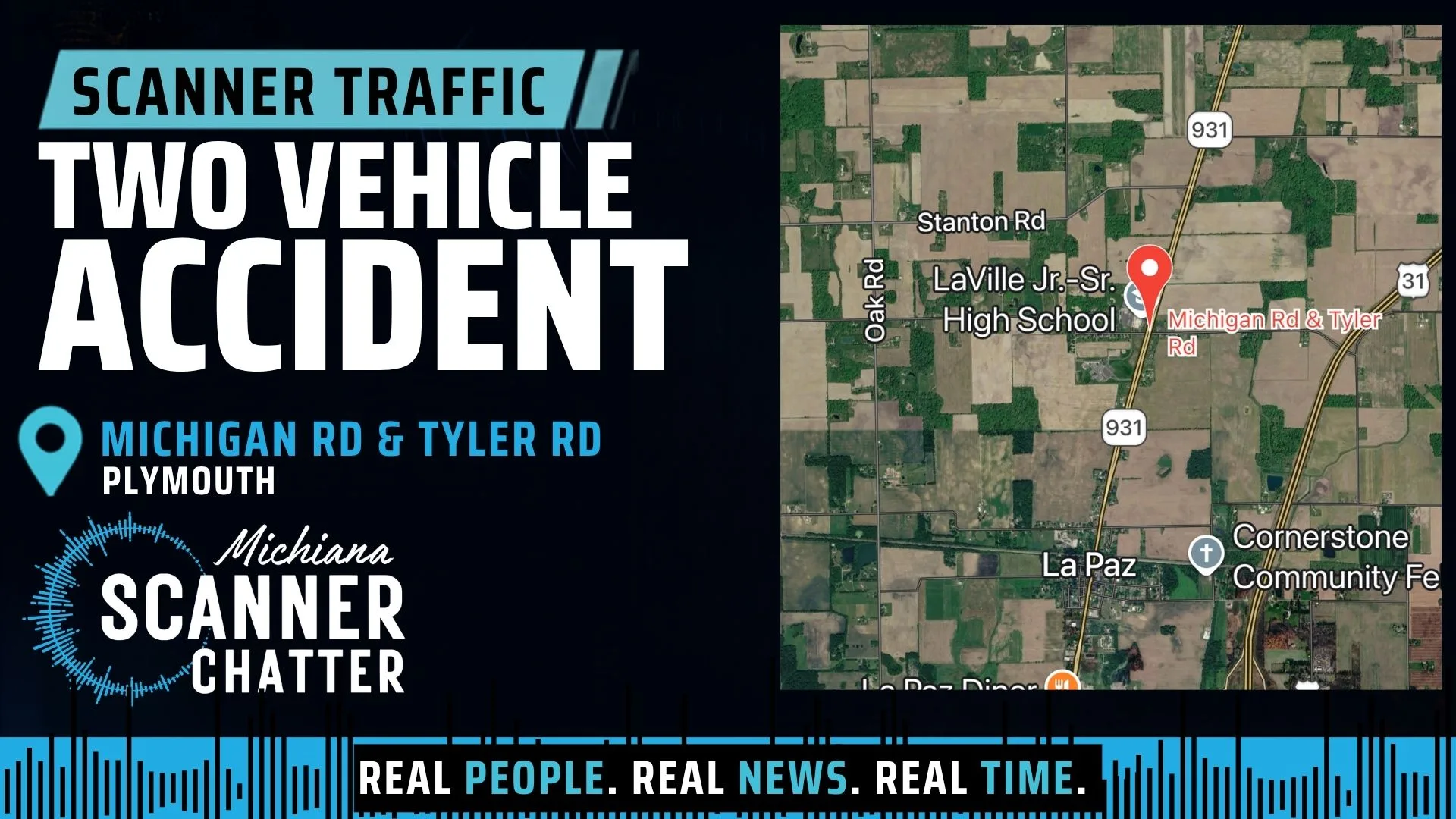 Location map for Two Vehicle Accident