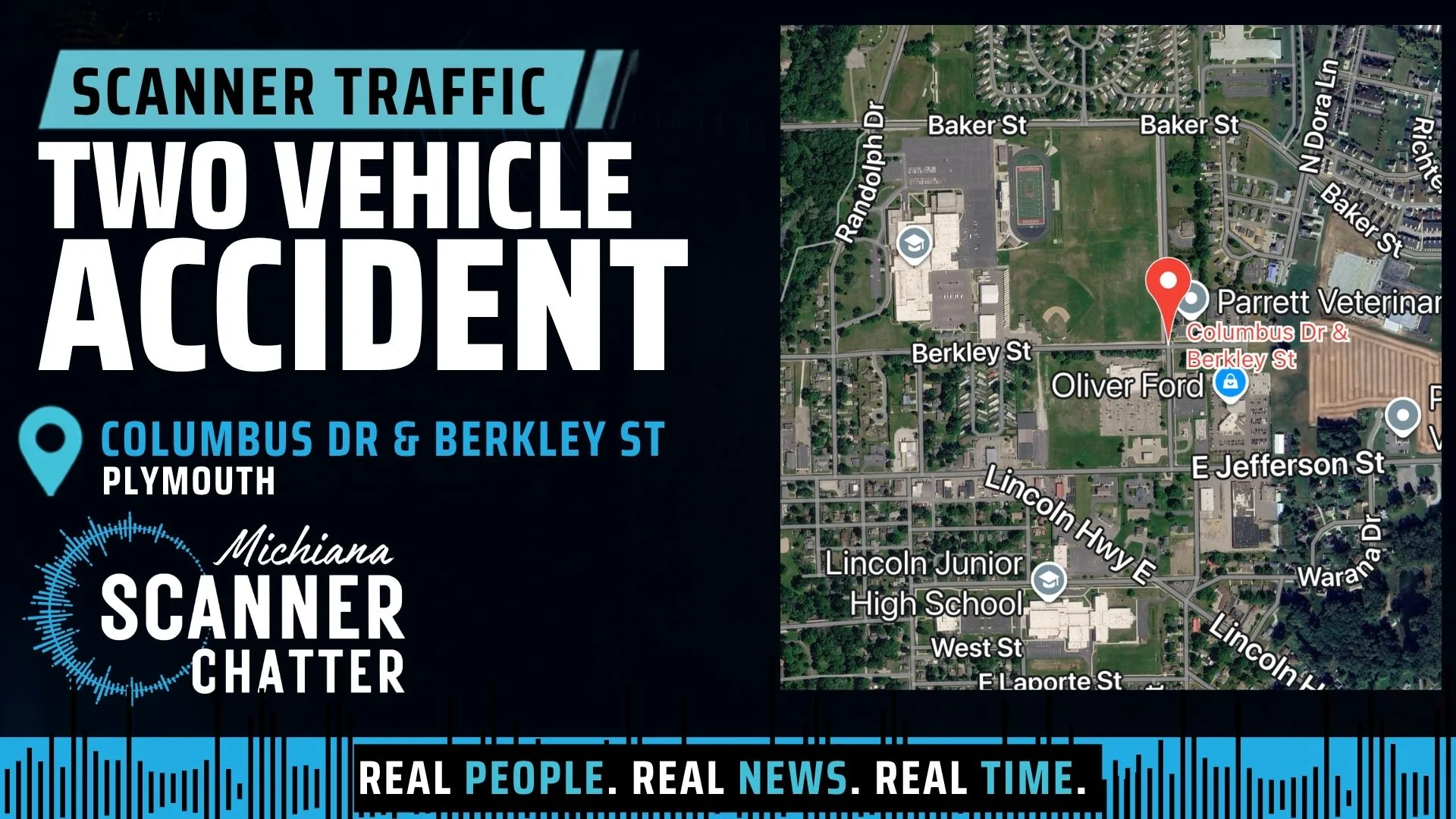 Location map for Two Vehicle Accident