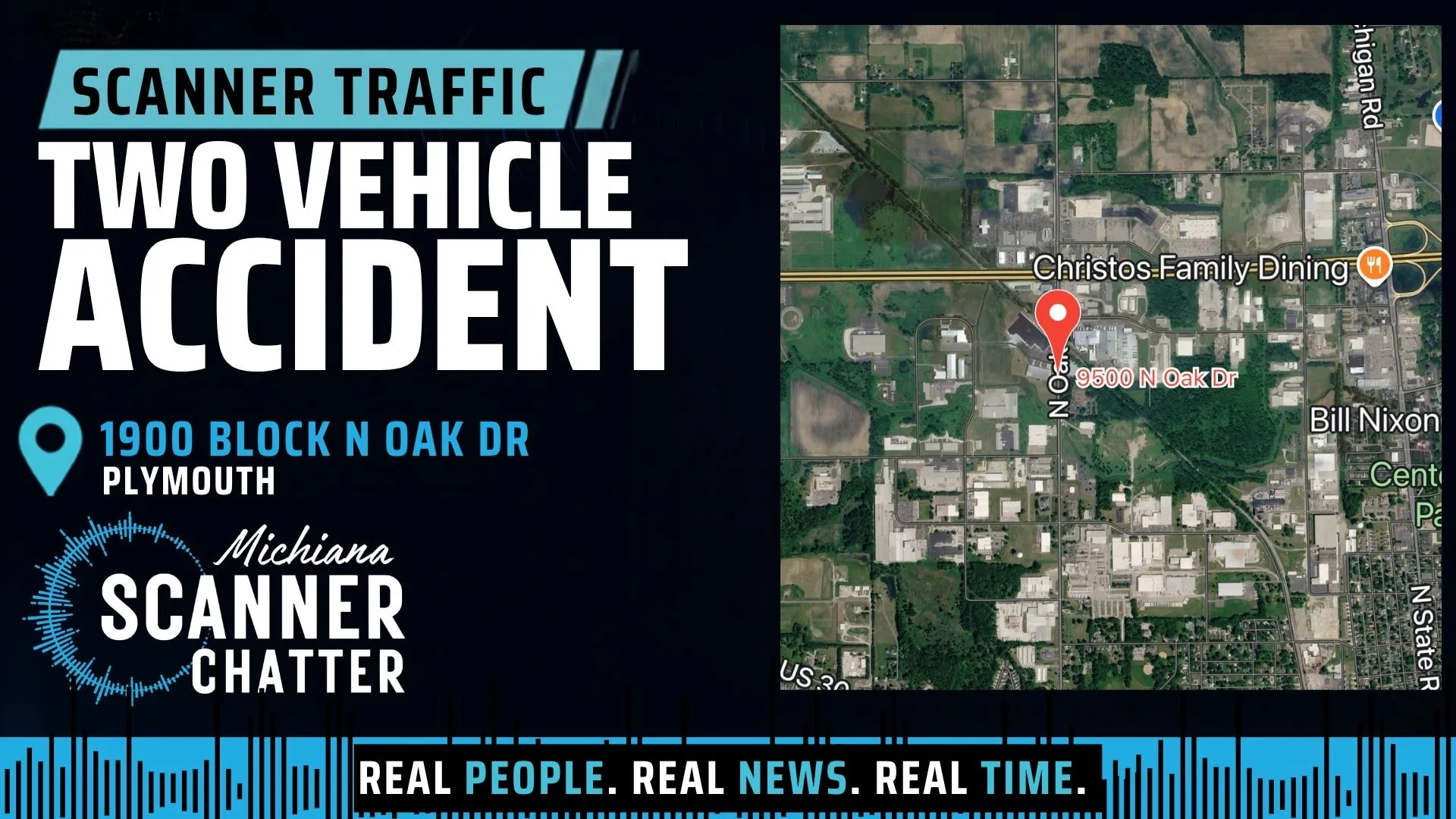 Location map for Two Vehicle Accident