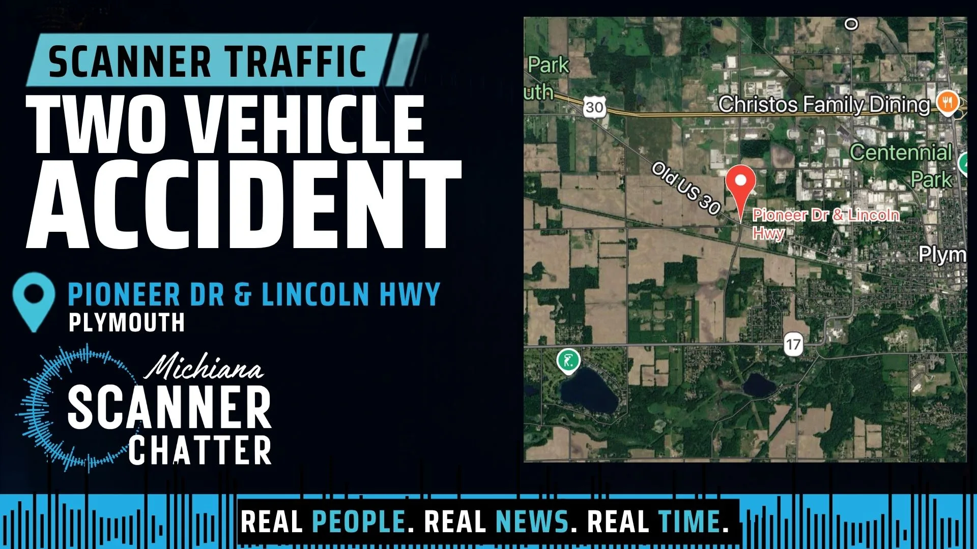 Location map for Two Vehicle Accident